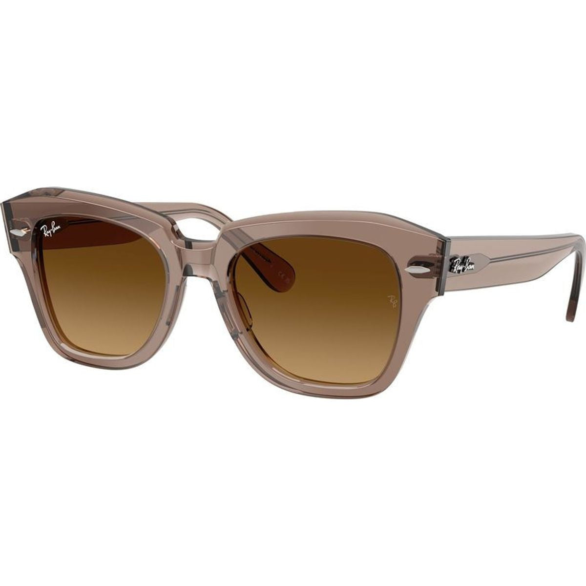 Ray-Ban State Street Women’s Sunglasses RB2186 Polished Havana Frame Brown Lens Ray-Ban RB2186 State Street Brown, Tortoise, Pink frame with  main image 2