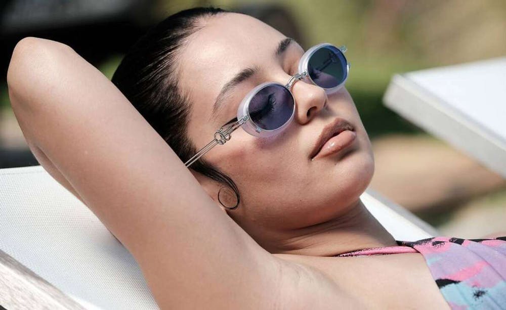 Euphoria's Maddy Perez wearing sunglasses