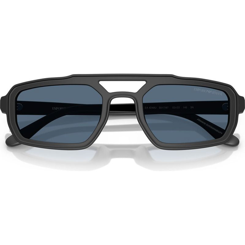 EA4240U, Matte Black/Dark Blue Lenses