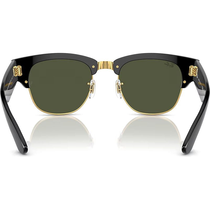 Mega Clubmaster RB0316S, Black on Arista/Green Glass Lenses 53 Eye Size