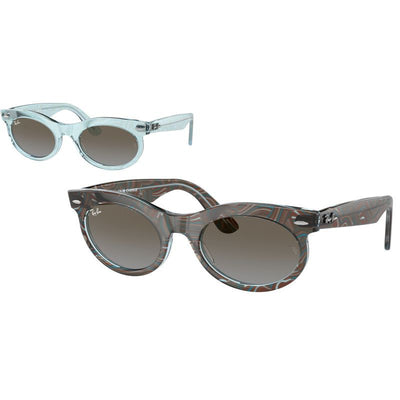 Wayfarer Oval RB2242, Photochromic Azure Waves/Blue Brown Gradient Glass Lenses 53 Eye Size