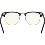 Clubmaster Classic RB3016, Black/Clear Blue Light Lenses 51 Eye Size