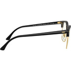 Clubmaster Classic RB3016, Black/Clear Blue Light Lenses 51 Eye Size