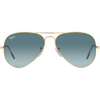 Aviator Classic RB3025, Gold/Blue Gradient Glass Lenses 58 Eye Size