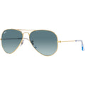 Aviator Classic RB3025, Gold/Blue Gradient Glass Lenses 58 Eye Size