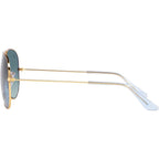 Aviator Classic RB3025, Gold/Blue Gradient Glass Lenses 58 Eye Size