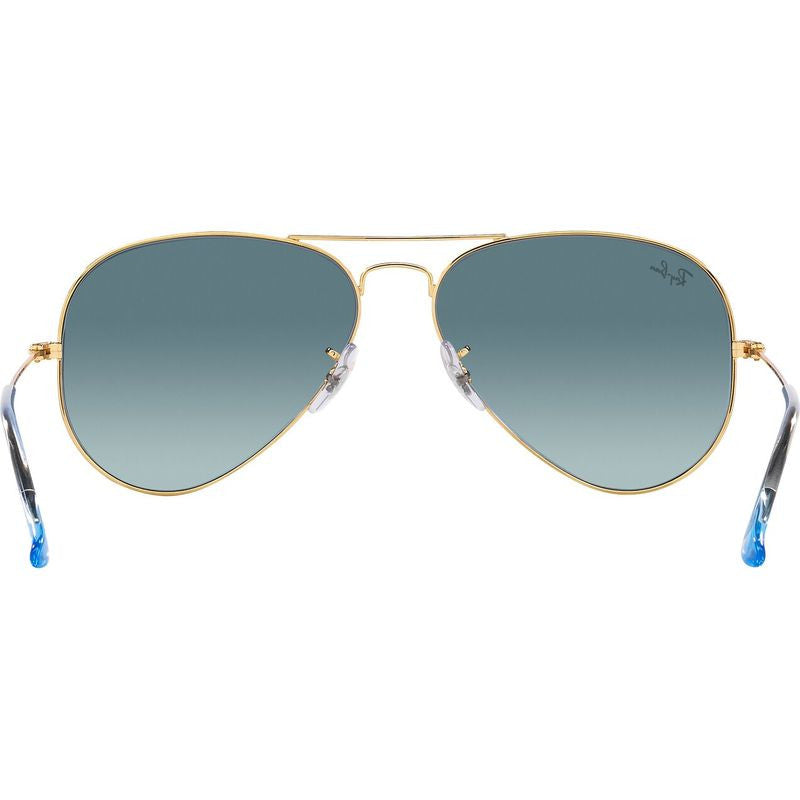 Aviator Classic RB3025, Gold/Blue Gradient Glass Lenses 58 Eye Size