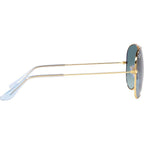 Aviator Classic RB3025, Gold/Blue Gradient Glass Lenses 58 Eye Size