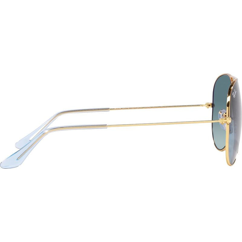 Aviator Classic RB3025, Gold/Blue Gradient Glass Lenses 58 Eye Size