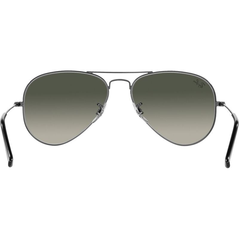 Aviator Classic RB3025, Gunmetal/Grey Gradient Glass Lenses 58 Eye Size