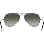 Aviator Classic RB3025, Gunmetal/Grey Gradient Glass Lenses 58 Eye Size