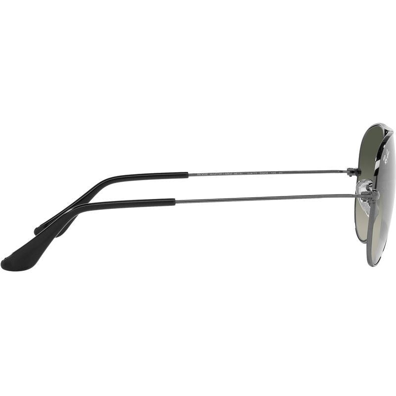 Aviator Classic RB3025, Gunmetal/Grey Gradient Glass Lenses 58 Eye Size