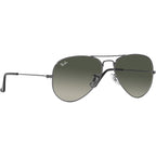 Aviator Classic RB3025, Gunmetal/Grey Gradient Glass Lenses 58 Eye Size