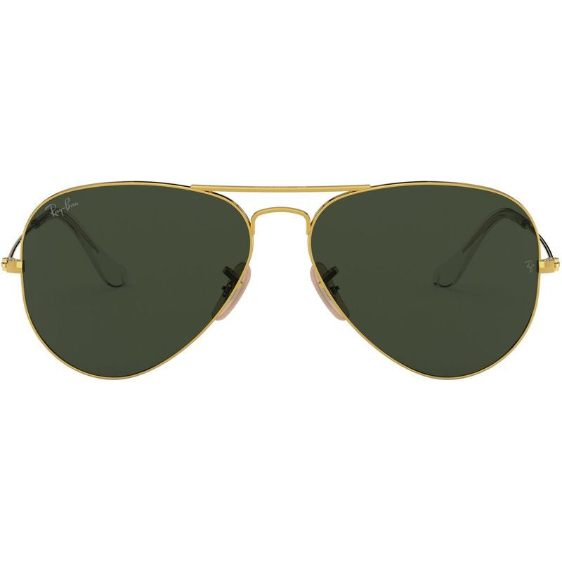 Aviator Classic RB3025, Arista/Green Glass Lenses 58 Eye Size