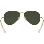 Aviator Classic RB3025, Arista/Green Glass Lenses 58 Eye Size