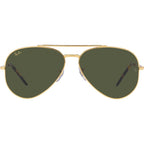 New Aviator RB3625, Legend Gold/Green Glass Lenses 55 Eye Size
