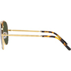 New Aviator RB3625, Legend Gold/Green Glass Lenses 55 Eye Size