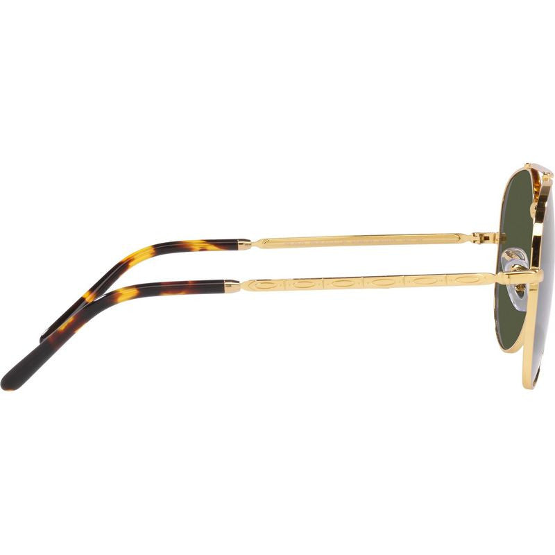 New Aviator RB3625, Legend Gold/Green Glass Lenses 55 Eye Size