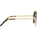New Aviator RB3625, Legend Gold/Green Glass Lenses 55 Eye Size