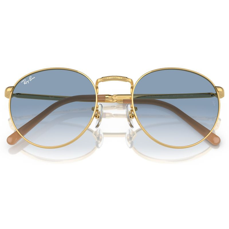 New Round RB3637, Gold/Blue Gradient Glass Lenses 53 Eye Size