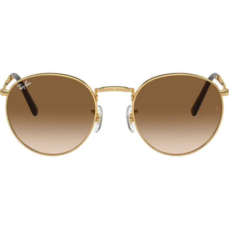 New Round RB3637, Gold/Light Brown Gradient Glass Lenses 50 Eye Size