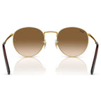 New Round RB3637, Gold/Light Brown Gradient Glass Lenses 50 Eye Size