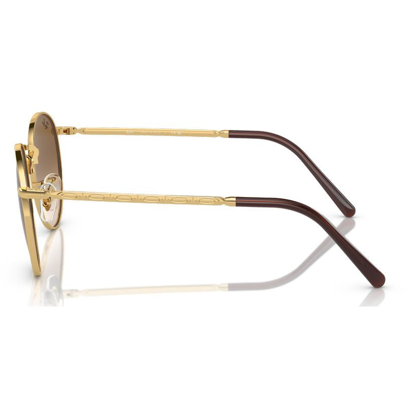 New Round RB3637, Gold/Light Brown Gradient Glass Lenses 50 Eye Size