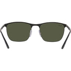 RB3686, Matte Black and Black/Green Glass Lenses