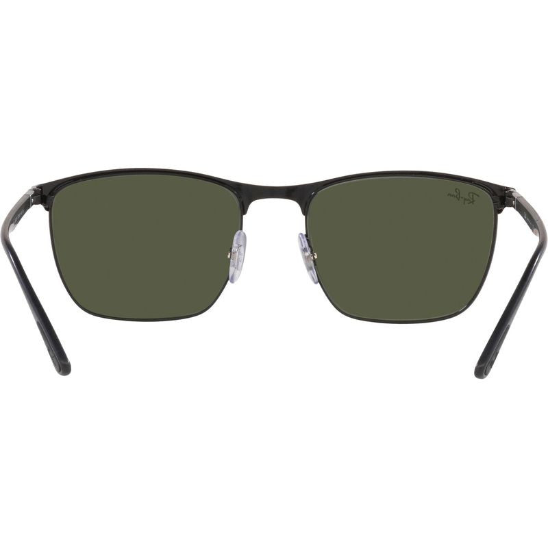 RB3686, Matte Black and Black/Green Glass Lenses