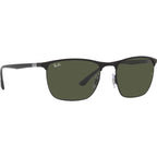 RB3686, Matte Black and Black/Green Glass Lenses