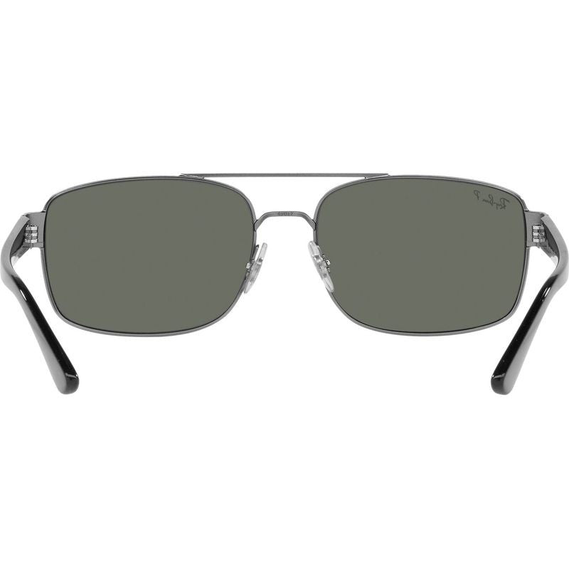 RB3687, Gunmetal/Green Polarised Glass Lenses 61 Eye Size