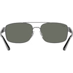 RB3687, Gunmetal/Green Polarised Glass Lenses 61 Eye Size