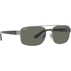 RB3687, Gunmetal/Green Polarised Glass Lenses 61 Eye Size