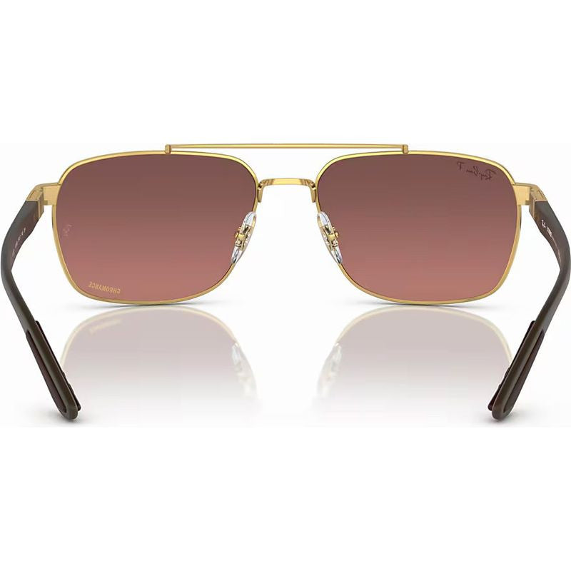 RB3701, Arista/Purple Gold Mirror Gradient Polarised Lenses