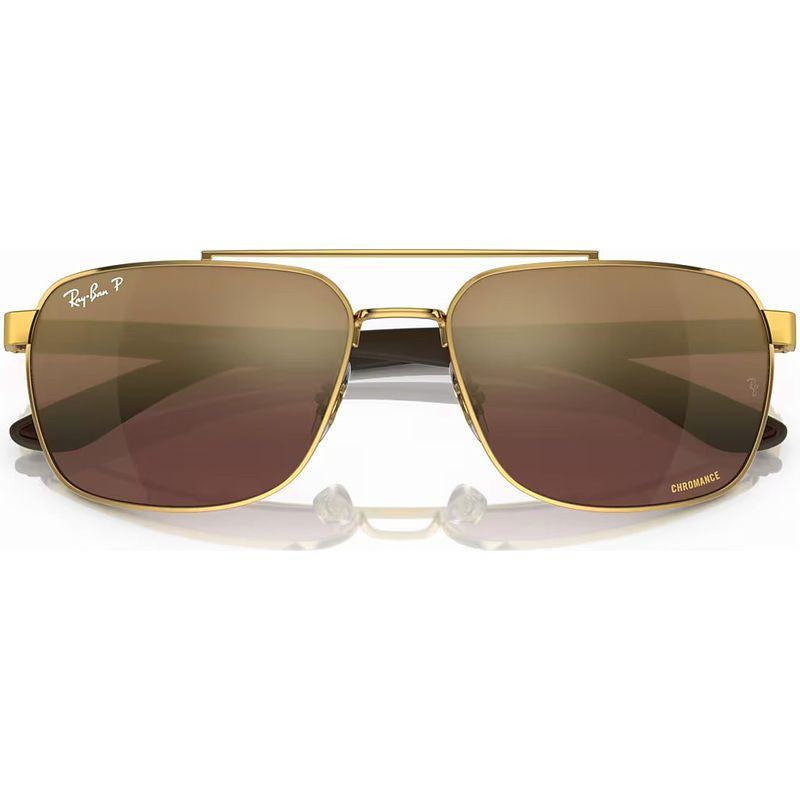 RB3701, Arista/Purple Gold Mirror Gradient Polarised Lenses