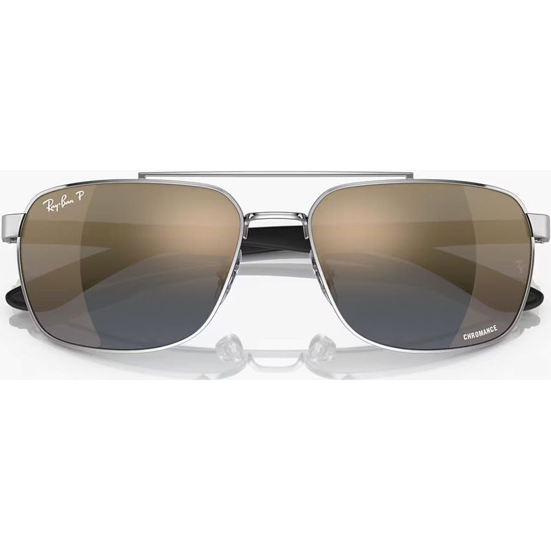 RB3701, Silver/Blue Gold Mirror Gradient Polarised Lenses
