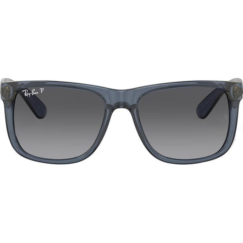Justin Classic RB4165, Transparent Blue/Grey Gradient Polarised Lenses 55 Eye Size
