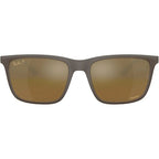 RB4385, Matte Brown/Brown Gold Mirror Polarised Lenses