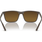 RB4385, Matte Brown/Brown Gold Mirror Polarised Lenses