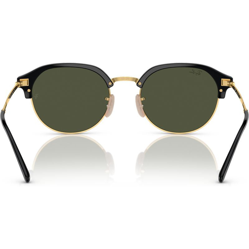 RB4429, Black on Arista/Green Glass Lenses 53 Eye Size