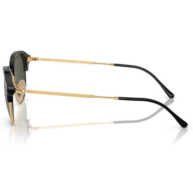 RB4429, Black on Arista/Green Glass Lenses 53 Eye Size