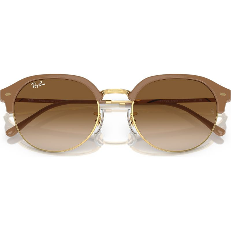 RB4429, Beige on Arista/Light Brown Gradient Glass Lenses 55 Eye Size