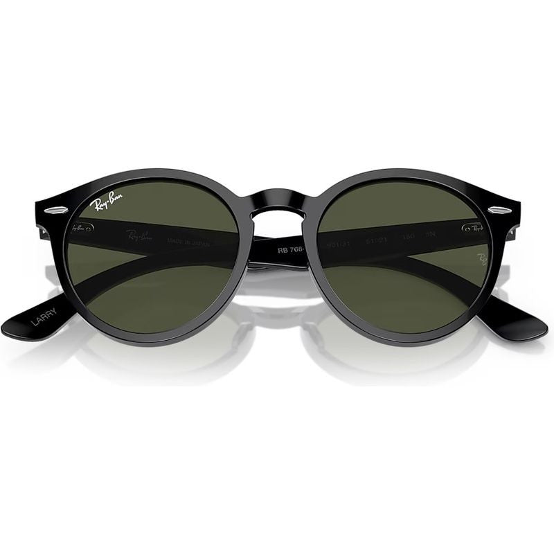 Larry RB7680S, Black/Green Glass Lenses 49 Eye Size