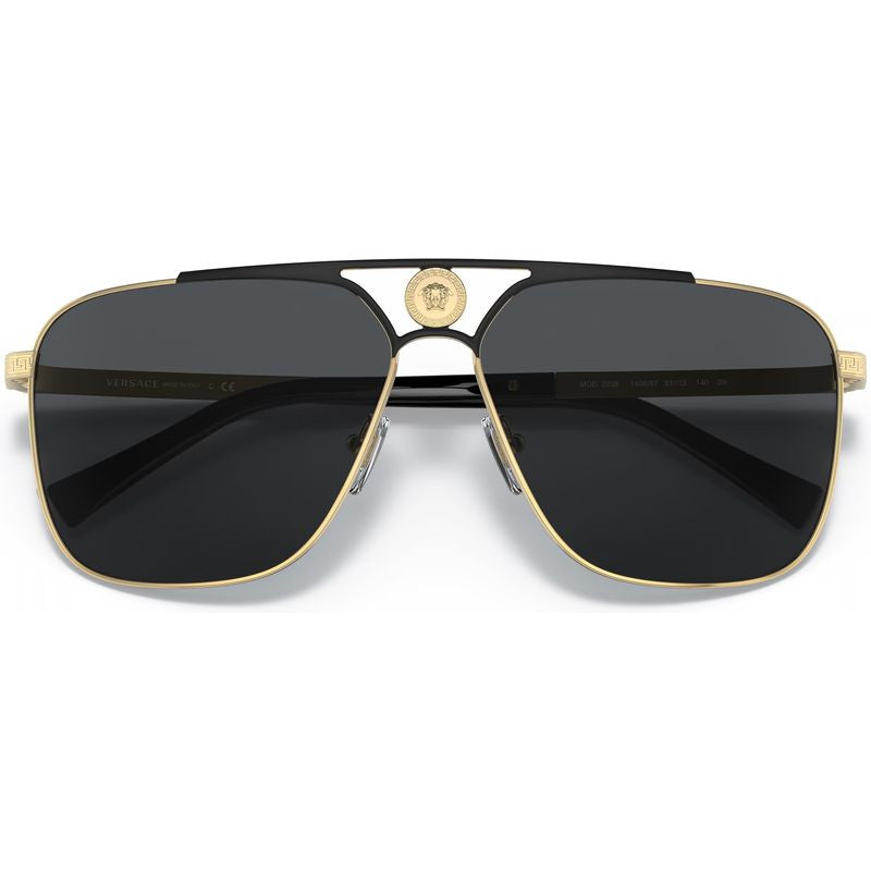 VE2238, Gold and Matte Black/Dark Grey Lenses