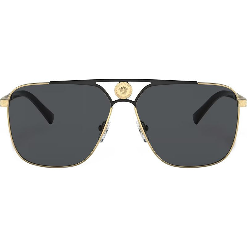 VE2238, Gold and Matte Black/Dark Grey Lenses
