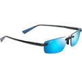 'Ilikou, Shiny Black with Blue/Blue Hawaii Polarised Lenses