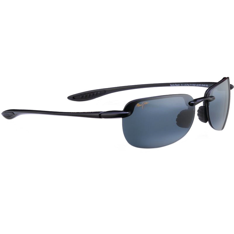 Sandy Beach, Gloss Black/Neutral Grey Polarised Lenses