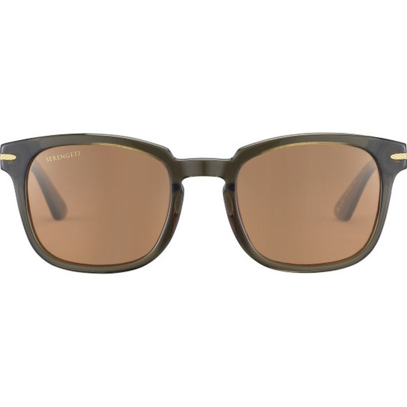 Ethan, Shiny Crystal Dark Green/Drivers Photochromic Polarised Glass Lenses