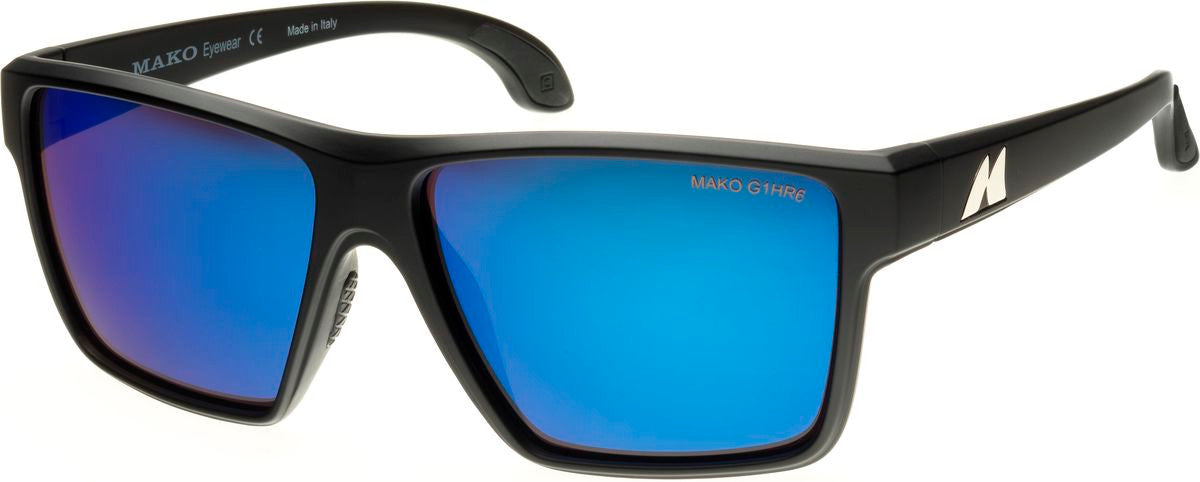 Cast, Matte Black/Brown Blue Glass Mirror Polarised Lenses