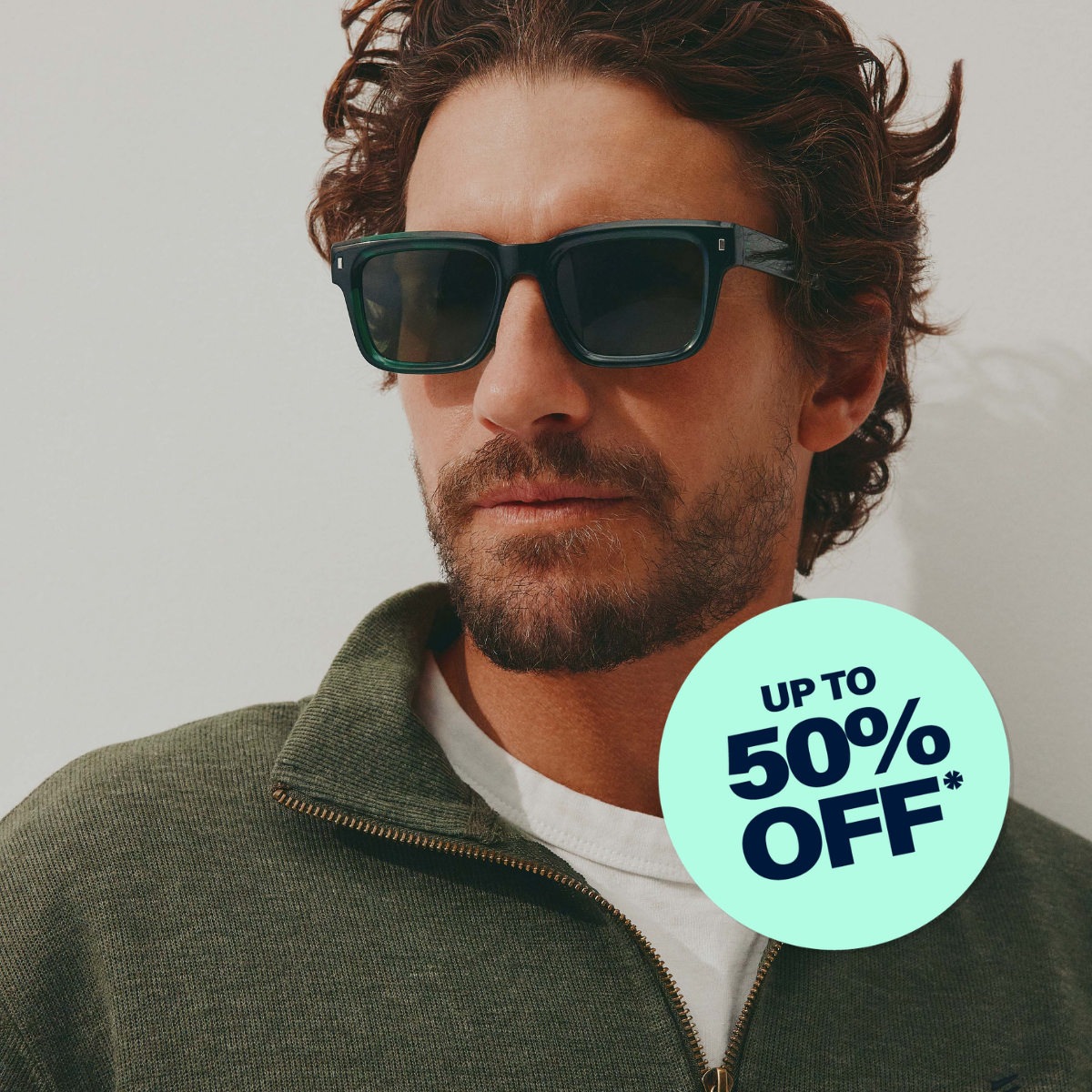Up to 50% off men's sunglasses